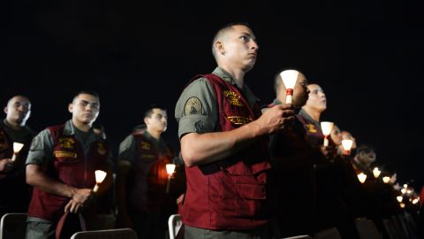 The Venezuelan army attend a mass for the health of President Hugo Chavez, in Caracas, December 13, 2012. 