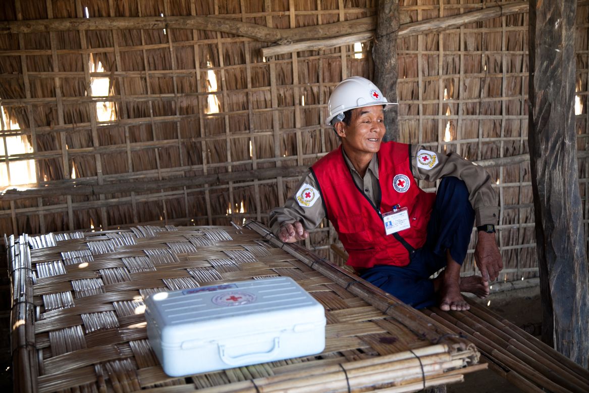 To help respond to the increased needs in Rakhine, Red Cross volunteers have been drafted in from around the country. "The main thing is helping other people. That is what makes me happy," said U Tun Shwe, 59, from Kachin state.  "As a Red Cross volunteer there is no discrimination between race or religion, so I will help everyone who needs us."