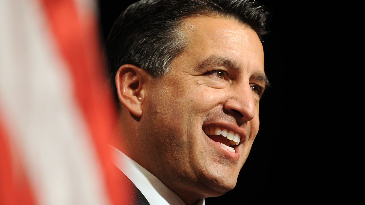 Nevada Governor-elect Brian Sandoval addresses supporters at the Nevada Republican Party's Election Night event in Las Vegas, NV, November 2, 2010.