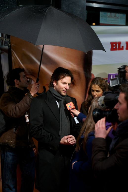 Bradley Cooper attends the "Silver Linings Playbook" premiere in Madrid.