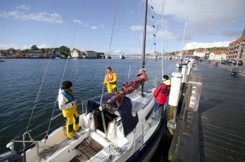 The Hackerfleet yacht rests at a port before setting out on one of their many "missions" in October 2012