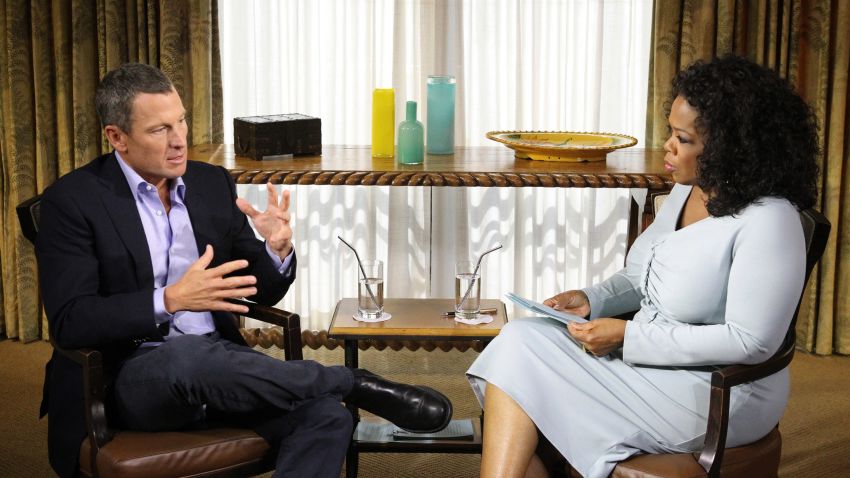 Oprah Winfrey speaks with Lance Armstrong during an interview regarding the controversy surrounding his cycling career on Monday, January 14, in Austin, Texas. Oprah Winfrey's exclusive no-holds-barred interview with Lance Armstrong, 'Oprah and Lance Armstrong: The Worldwide Exclusive,' has expanded to air as a two-night event on OWN: Oprah Winfrey Network. The interview airs Thursday, January 17, and Friday, January 18.