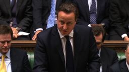British Prime Minister David Cameron speaks on the Algeria hostage crisis before the UK House of Commons.