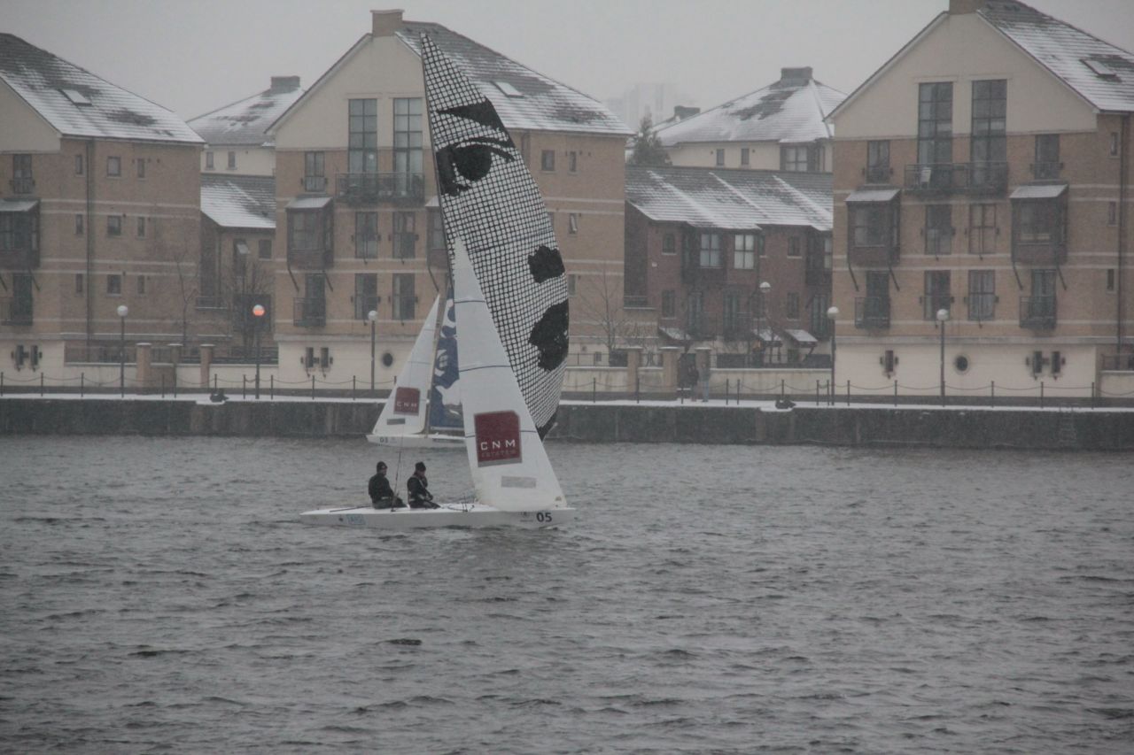 British sculptor David Begbie -- who contributed this piece titled "An Eye for the Buoys" -- said the Fine Art Sails concept constitutes a totally new artistic form.