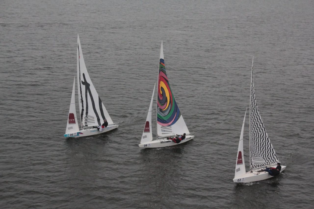 The three-day event saw sailing yachts  -- skippered by Olympic and World Championship sailors -- take to the water bearing sails adorned with the work of contemporary artists.