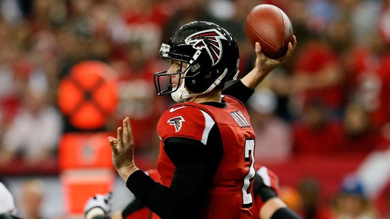 Matt Ryan of the Atlanta Falcons throws the ball in the Sunday's game against the San Francisco 49ers.