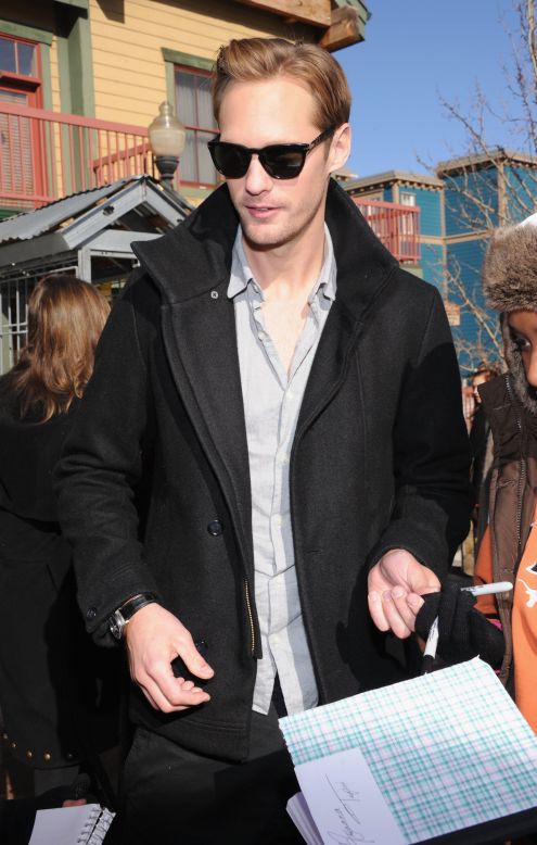Alexander Skarsgard is on hand for the fans.