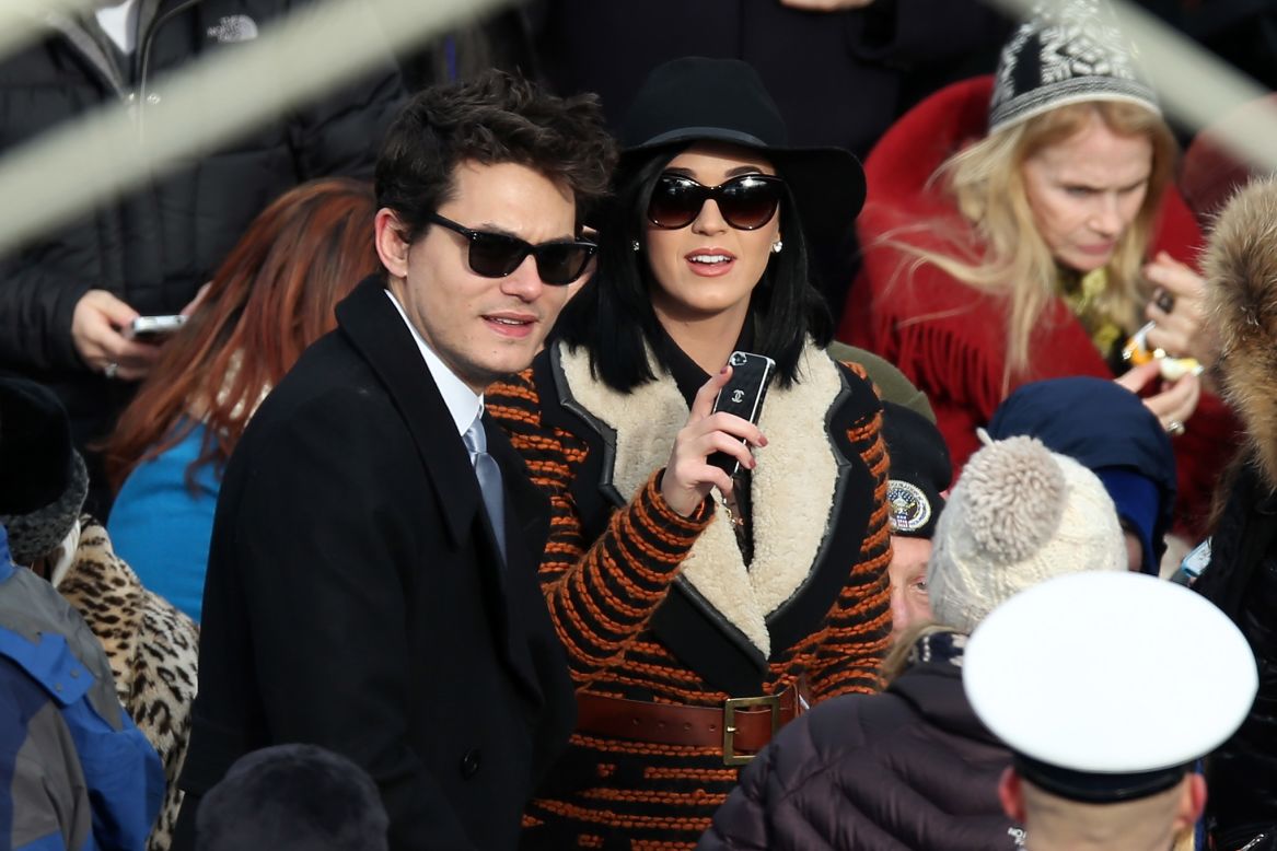 John Mayer and Katy Perry attend the presidential inauguration together.