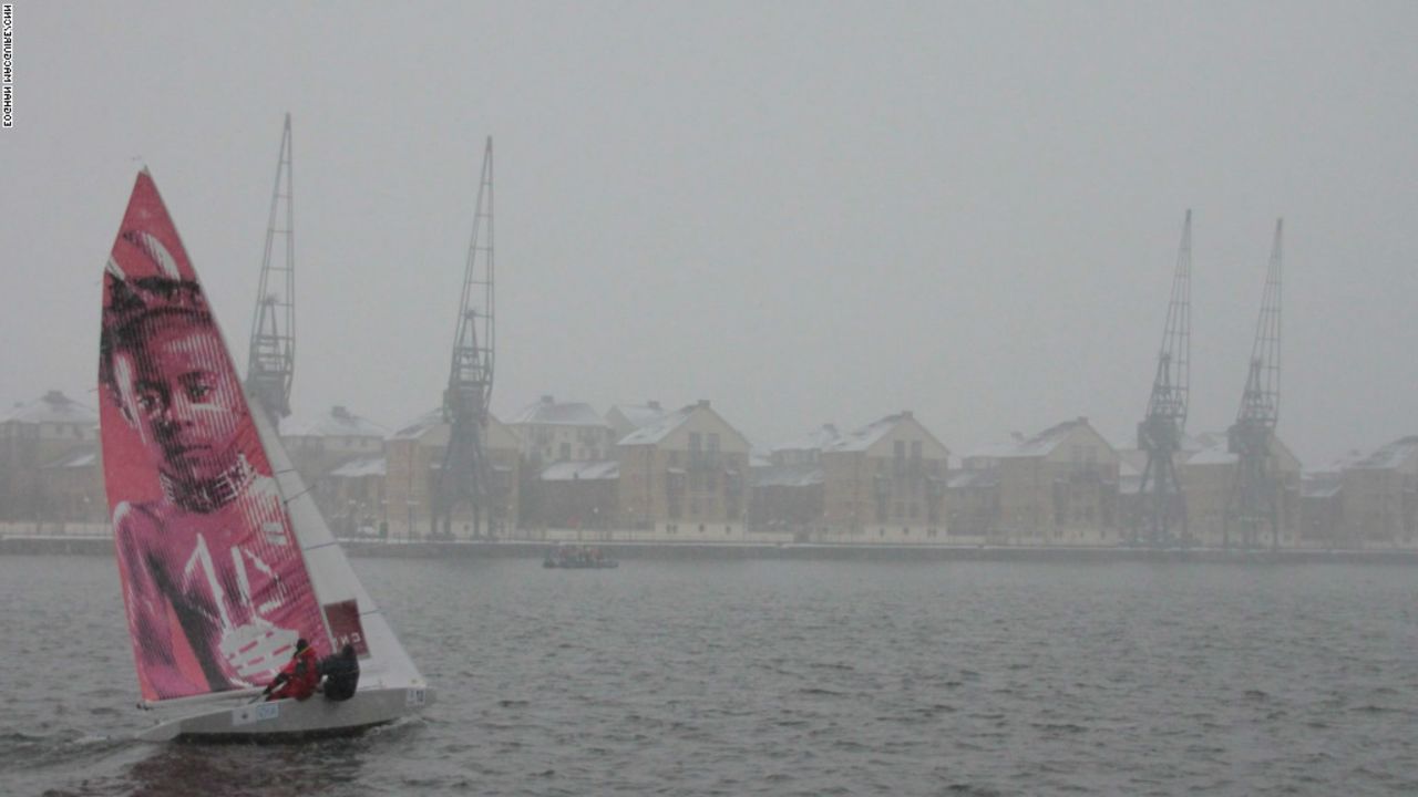 British actor and contemporary artist, Goldie -- who has been commissioned to produce artwork for some of the UK's leading bands and musicians in recent years -- created this arresting sail entitled "Lord of the Flies."