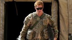 Prince Harry walks around his military base in Helmand province on his recent tour of duty.