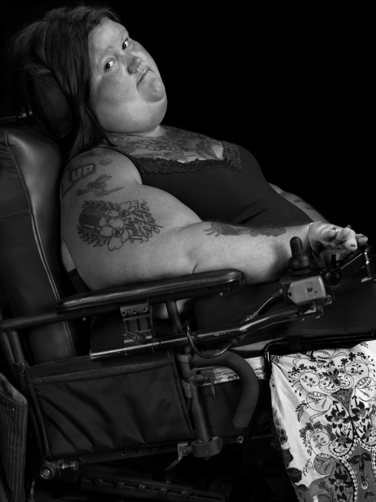 Jessica, an accomplished visual artist, was born with spinal muscular atrophy. She teaches drawing as an adjunct professor at Georgia Perimeter College in Dunwoody. "The greatest obstacles are those I set for myself," she says. "I define my strength daily by living for the moments of triumph where the label of 'weak' is obsolete."