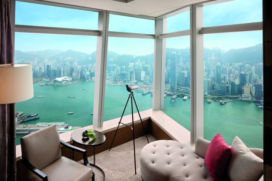 Hong Kong's Victoria Harbour -- even better when viewed from a suite. 