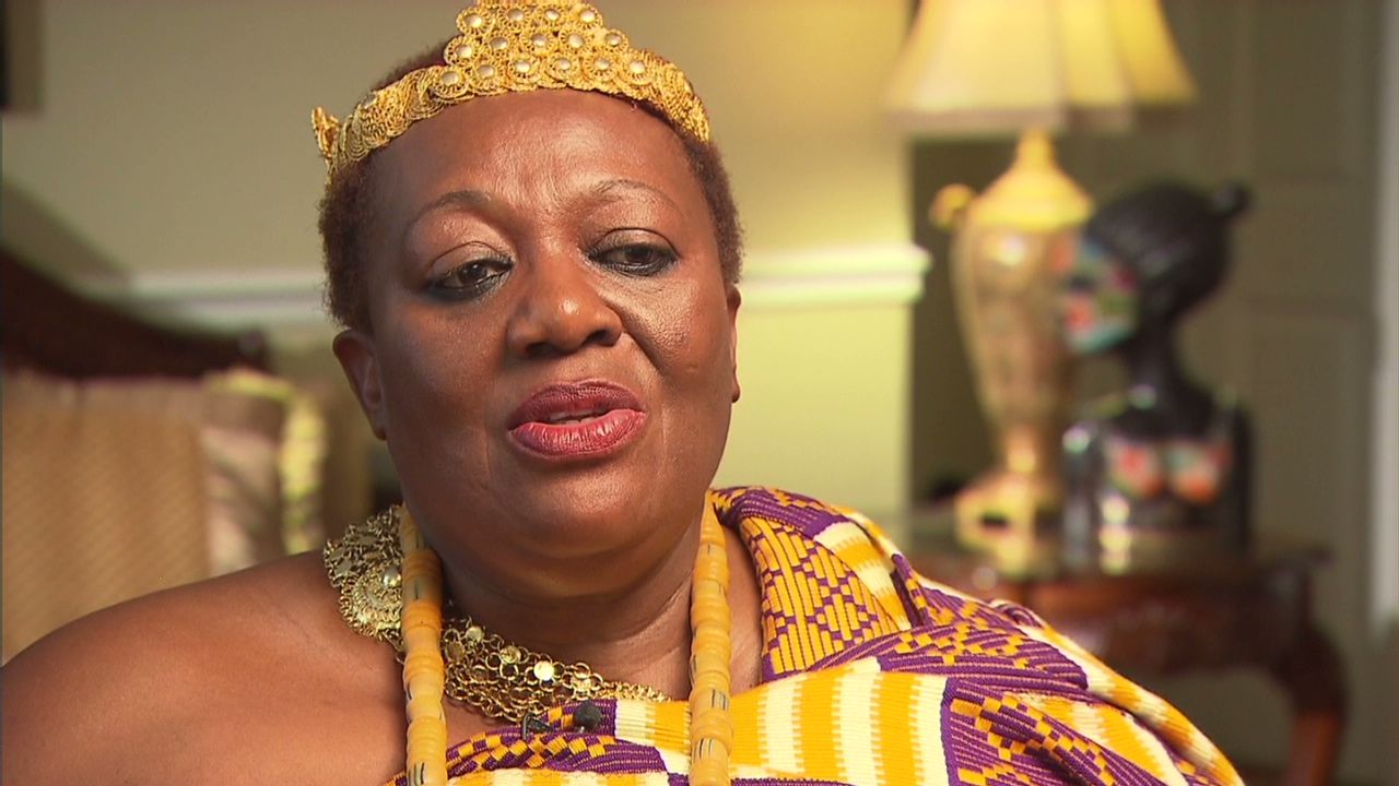 Peggielene Bartels is a Ghanaian-born American citizen who became the first female king of Otuam, a fishing village of about 7,000 people in Ghana, in 2008.