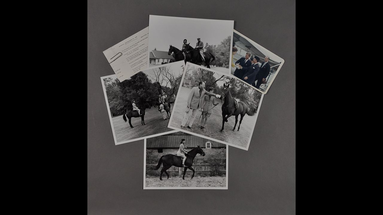 Rare Kennedy memorabilia goes up for auction in February at John McInnis Auctioneers from the estate of JFK's special assistant<strong>. </strong>Color photograph of J.F.K. and Jackie greeting Pakistani President Ayub Khan at Quonset Naval Air Station and photographs of Jackie riding at Glen Ora with Ayub Khan, taken by Robert Knudsen.