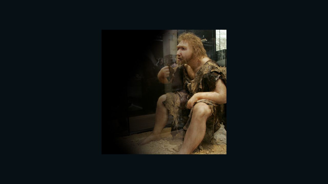 Statue displays what scientists believe a Neanderthal man may have looked like