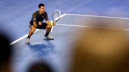 Novak Djokovic of Serbia celebrates winning the men's singles final match against Andy Murray of Great Britain at the Australian Open in Melbourne on Sunday, January 27. Djokovic won 6-7 (2), 7-6 (3), 6-3, 6-2.