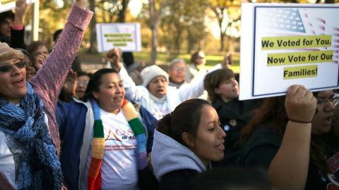 At a rally outside the White House last November, immigrant rights organizations called for comprehensive immigration reform,