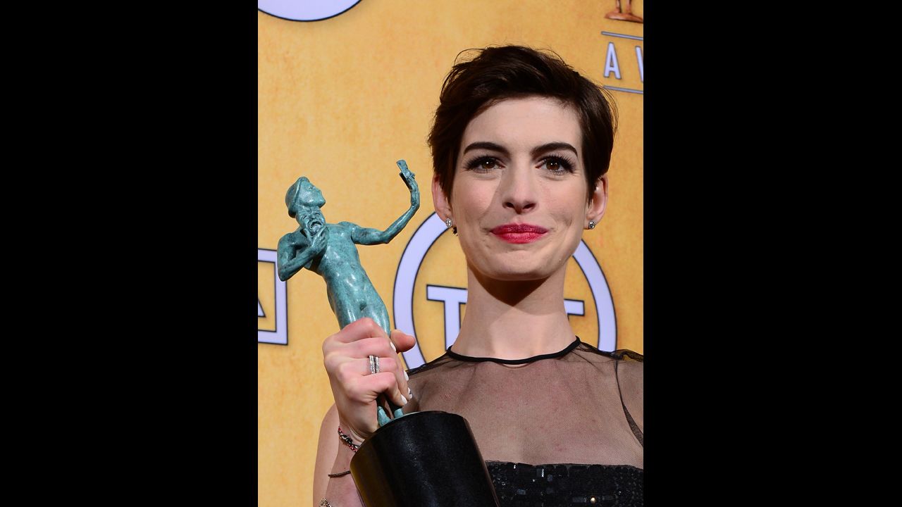 Anne Hathaway: Outstanding performance by a female actor in a supporting role for "Les Miserables."
