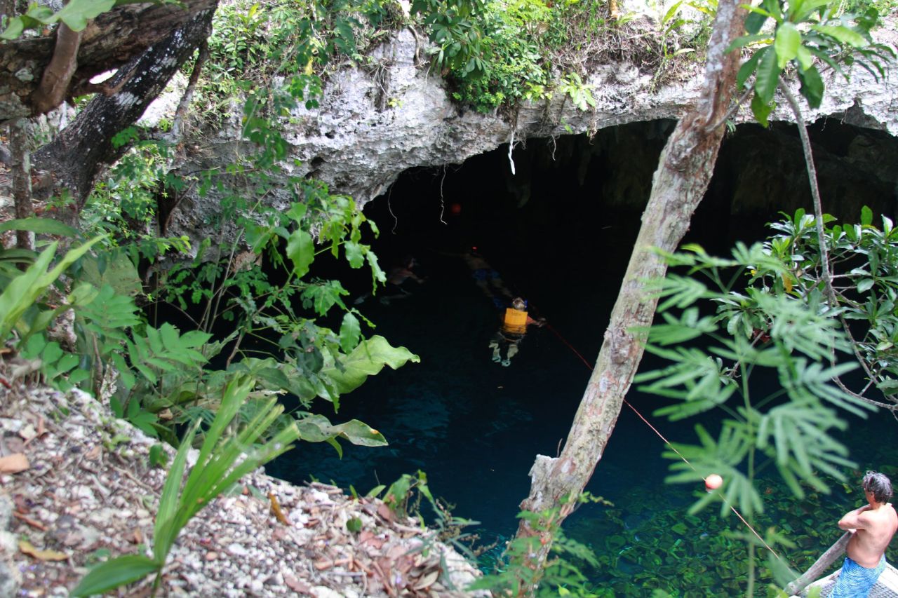 Grand Cenote near Tulum offers a shady oasis from the heat.