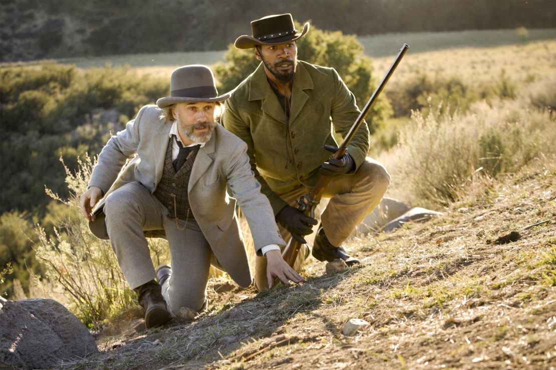 Waltz, left, helps free Foxx from slavery, and the two team up to save the latter's wife in the Quentin Tarantino film.
