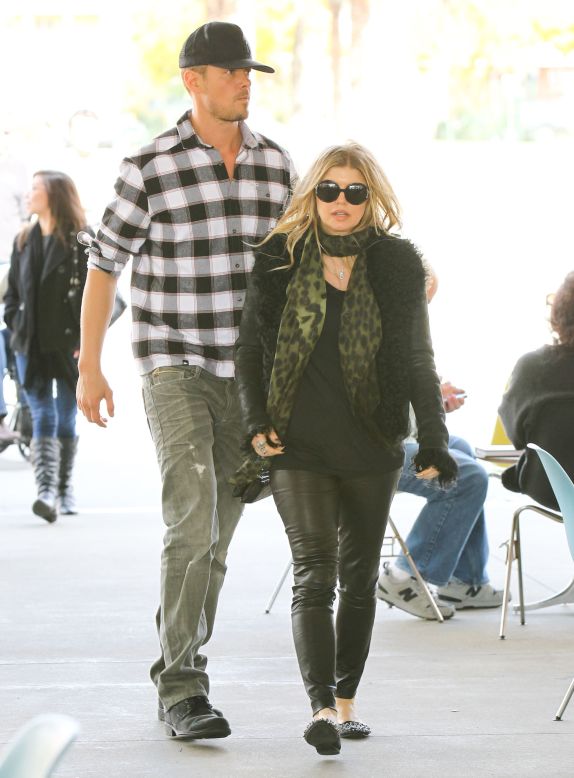 Fergie and Josh Duhamel spend the day together.