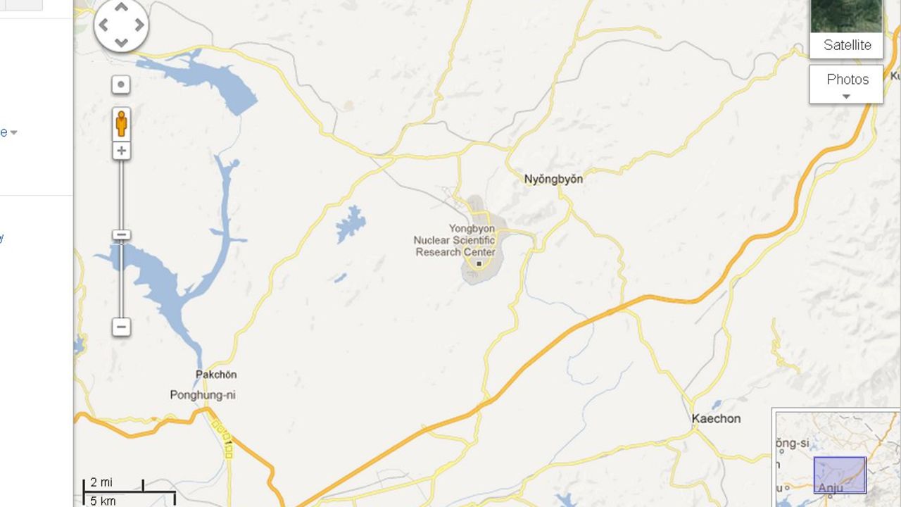 Map: Yongbyon Nuclear Center