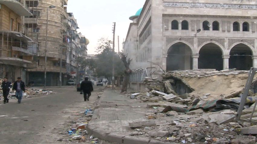 Hundreds of thousands of Syrians have stayed in the battleground city of Aleppo.