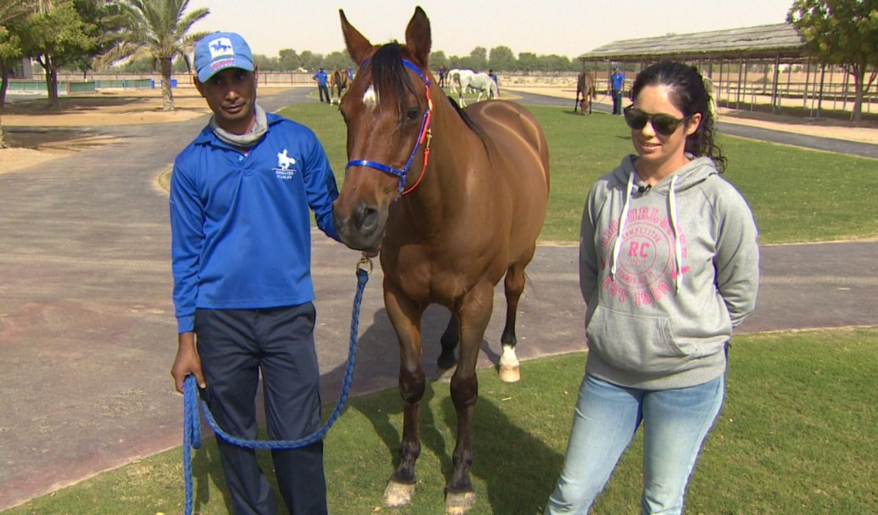 Spain's Maria Alvarez Ponton has won two world and two European titles with her 18-year-old Arabian stallion Nobby.