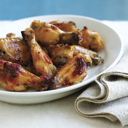 These spiked wings have a tangy lemon taste and are baked, not fried. Plus, they only have 173 calories per serving! <strong>Try this recipe: </strong><a href="index.php?page=&url=http%3A%2F%2Fwww.myrecipes.com%2Frecipe%2Flemon-drop-chicken-wings-10000001694242%2F" target="_blank" target="_blank">Lemon-drop chicken wings</a>