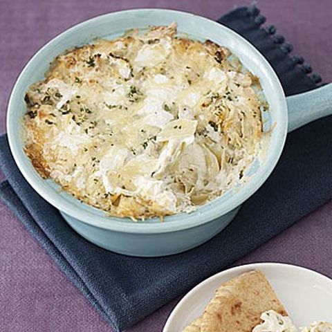 This chunky dip contains more than 25% of your daily calcium needs for only 159 calories per serving. <strong>Try this recipe:</strong> <a href="http://www.health.com/health/recipe/0,,10000001891980,00.html" target="_blank" target="_blank">Artichoke dip</a>  
