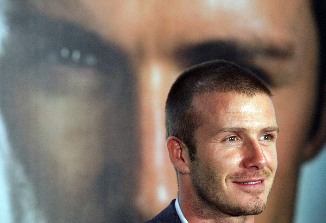 Beckham makes an appearance to promote his fragrance "David Beckham Intimately Night" in Sydney in 2007.