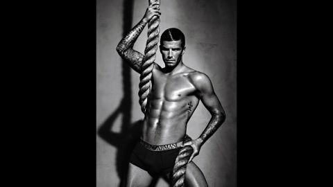 David Beckham is a man of many talents. Not only is he one of the most famous names in sports, but he's also one heck of a model. Tommy Hilfiger has now recognized the 38-year-old former soccer player <a href="http://www.tmz.com/2014/03/10/tommy-hilfiger-david-beckham-underwear-model-of-the-century/" target="_blank" target="_blank">as the No. 1 underwear model of the century</a>. It's just one of several career highs for Beckham, seen here modeling Emporio Armani underwear in a 2009-2010 ad campaign.