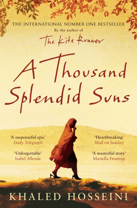 Cover of "A Thousand Splendid Suns" by Khaled Hosseini. Mariam, the book's protagonist, is married against her will at the age of 15 to an abusive man 30 years her senior. 