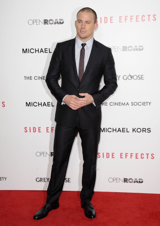 Channing Tatum attends the premiere of "Side Effects" in New York City.