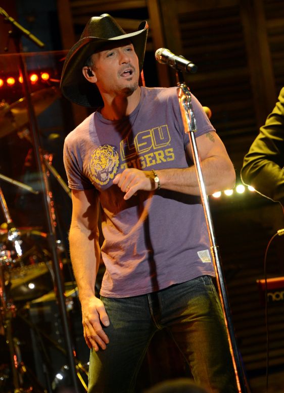 Tim McGraw performs on "Good Morning America" in New Orleans, Louisiana.