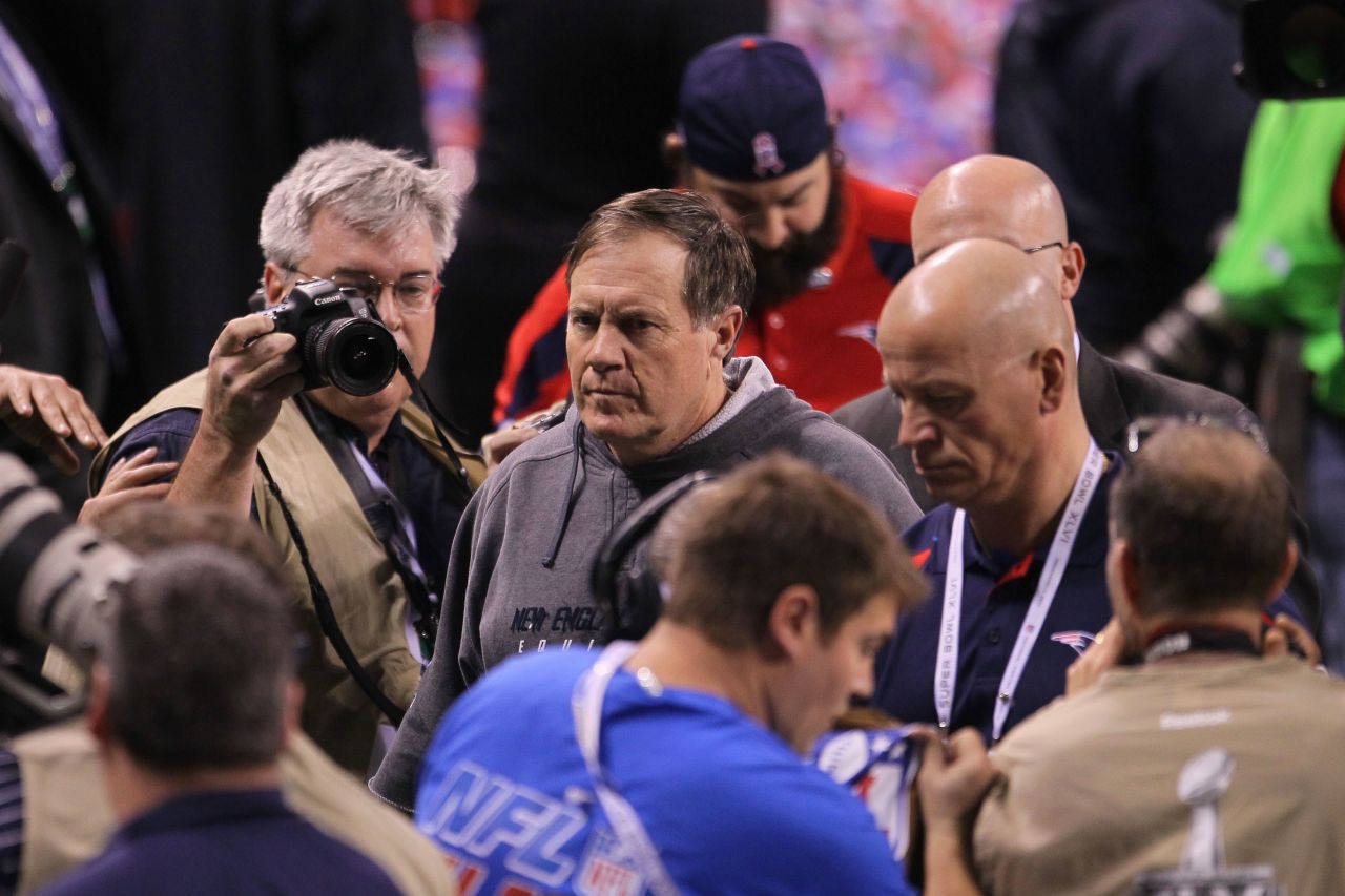 The Buffalo Bills, Denver Broncos, Minnesota Vikings, and New England Patriots have each <a href="http://espn.go.com/nfl/superbowl/history/winners" target="_blank" target="_blank">lost  the Super Bowl four times</a>.  Here, New England head coach Bill Belichick walks off the field after losing to the New York Giants during Super Bowl XLVI.