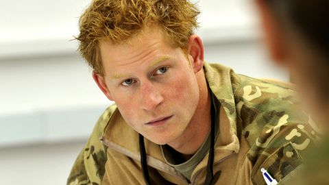 Prince Harry is pictured in 2012 while serving in Afghanistan.