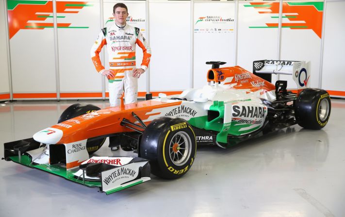 Force India's Paul Di Resta with the new VJM06 which was launched on February 1 at Silverstone. His new teammate had yet to be named.