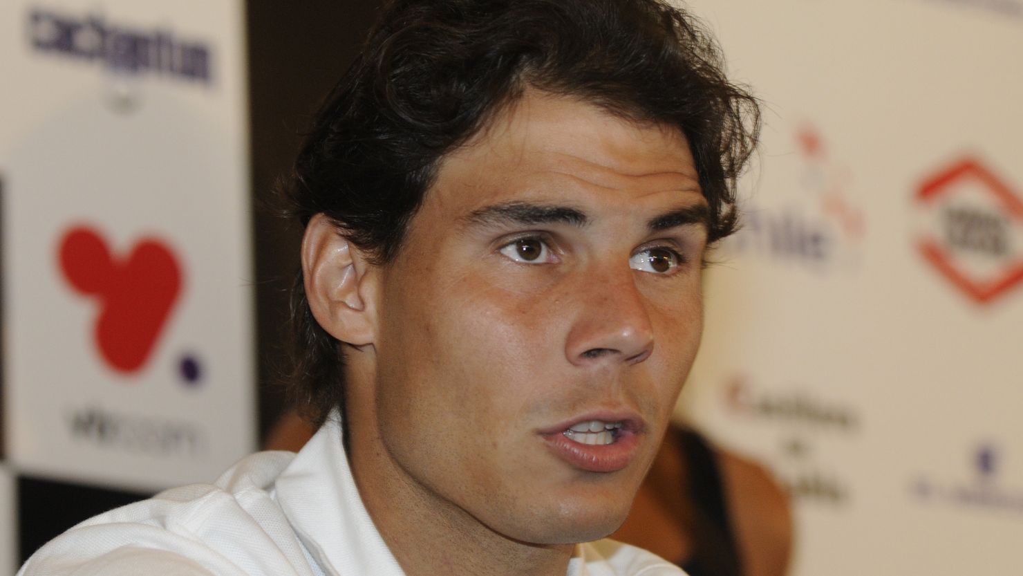 Spanish tennis star Rafael Nadal speaks during a press conference in Vina del Mar, where he will play for the first time.