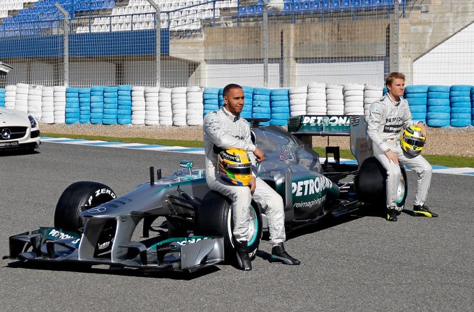 Hamilton shocked the world of F1 by joining unfancied Mercedes for the 2013 season in place of the retiring Michael Schumacher. The move reunited him with his old karting teammate Nico Rosberg.