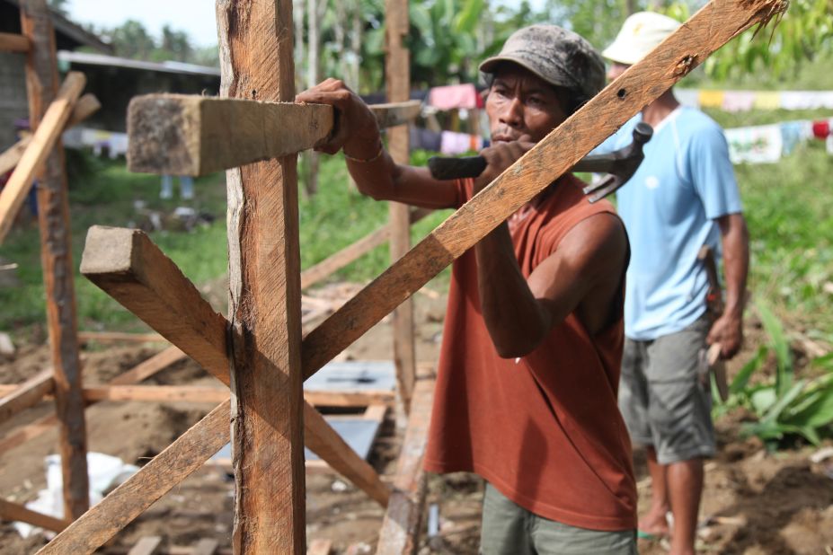 The International Federation of Red Cross and Red Crescent Societies (IFRC) is one of the few agencies committed to providing tools, materials and technical training to families repairing their homes.