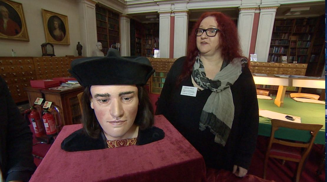 A reconstruction of King Richard III's head at the University of Dundee.