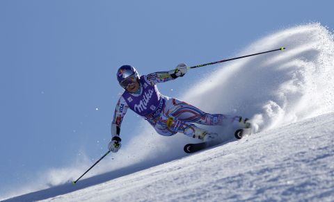 Vonn takes first place during the Audi FIS Alpine Ski World Cup for women's giant slalom on October 22, 2011, in Soelden, Austria. 