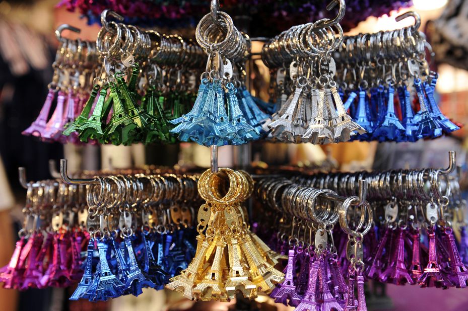 No key chains, coasters, mugs or plates. And, whatever you do, no double-whammy Eiffel Tower key chains. 