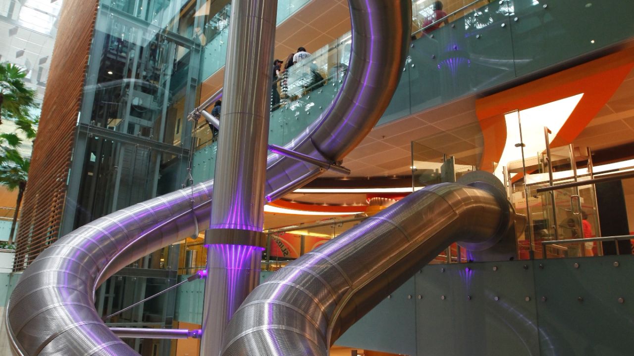 The Changi Airport fun slide.