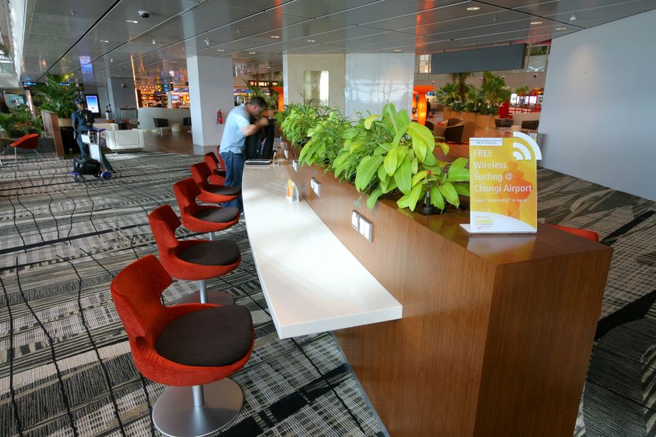 Changi  was one of the first airports to introduce a free Wi-Fi area. 