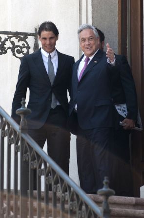 He was received by Chilean president Sebastian Pinera ahead of his debut appearance at the Vina del Mar Open.