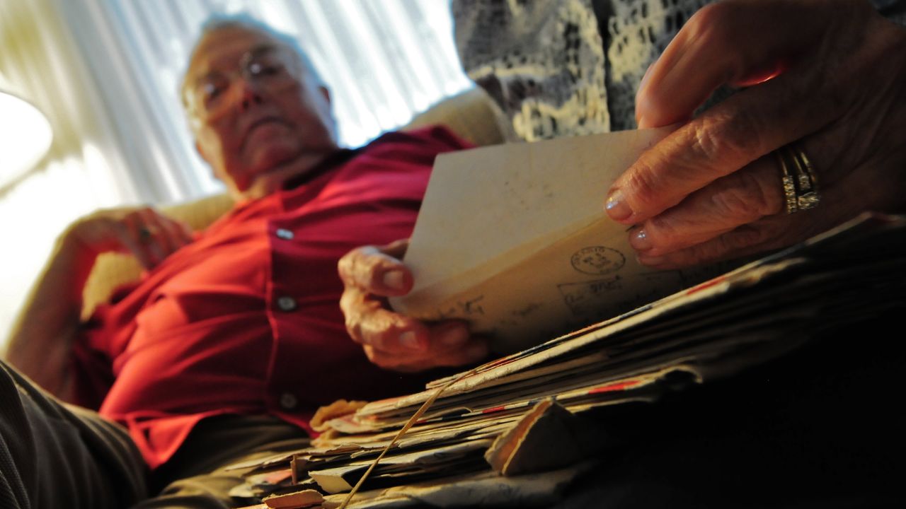 The letters had been stored in a trunk that was stolen from their shed more than 40 years ago.