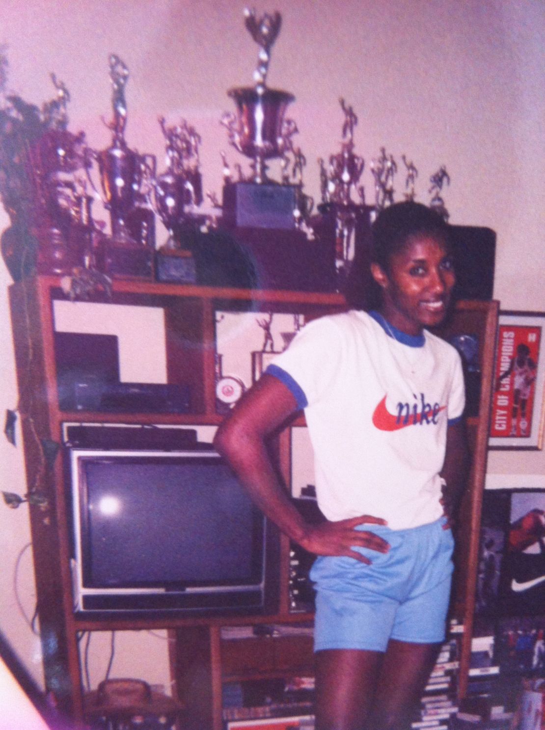 Lisa Leslie as a young, award-winning athlete
