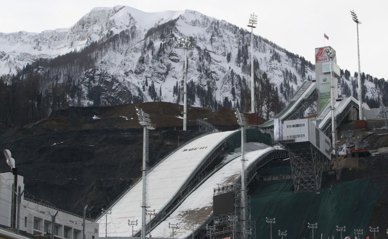 The "RusSki Gorki" Jumping Center at the Krasnaya Polyana resort will host ski jumping and Nordic combined competitions, and has already held test events.